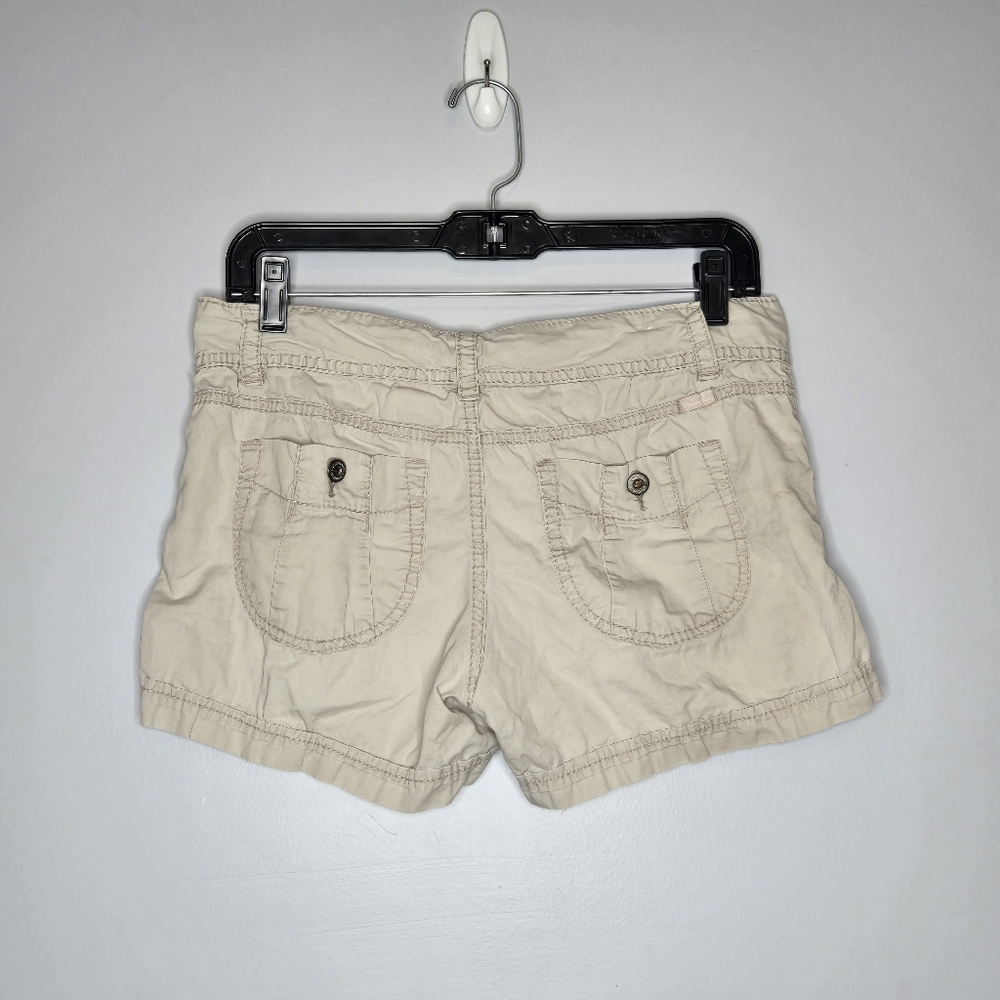 UnionBay Y2k 90s Low Rise Khaki‎ Shorts Juniors Size 7 Cargo Short Pockets - Picture 5 of 8